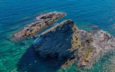 Kaptan de Creus 'tan Costa Brava' ya kadar hava manzarası. Yüksek kalite fotoğraf