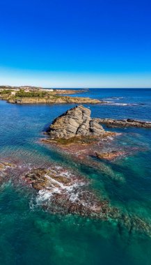 Aerial view from Cap de Creus to the Costa Brava. High quality photo