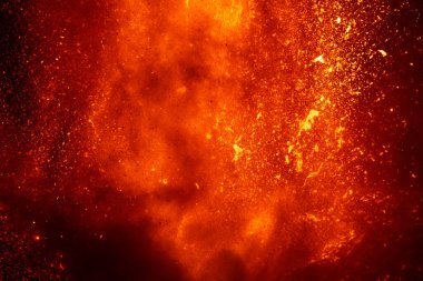 Erupting volcano on the island of La Palma, Canary Islands, Spain. High quality photo