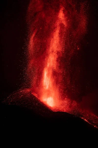 Erupting Volcano Island Palma Canary Islands Spain High Quality Photo — Stockfoto