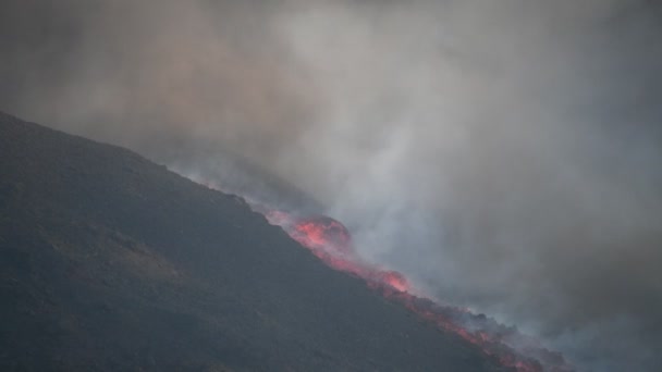 Erupting Volcano Island Palma Canary Islands Spain High Quality Photo — Vídeo de stock