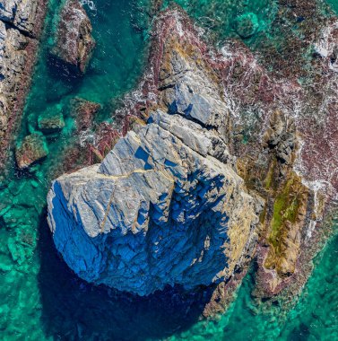 Aerial view from Cap de Creus to the Costa Brava. High quality photo