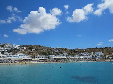 Mykonos köyünün manzarası. Yüksek kalite fotoğraf