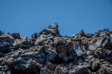 Santorini adasının volkanik manzarası. Yüksek kalite fotoğraf