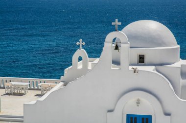 Mykonos köyünün manzarası. Yüksek kalite fotoğraf