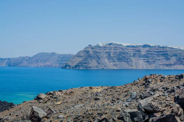 stock image volcanic landscape of the island of Santorini. High quality photo