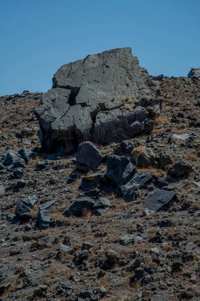 Vulkanisch Landschap Van Het Eiland Santorini Hoge Kwaliteit Foto — Stockfoto