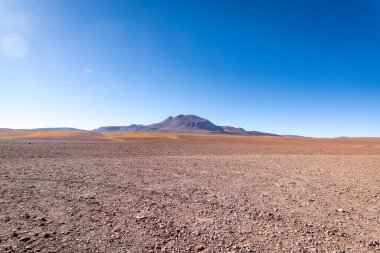 Bolivya altiplanosunun çöl manzarası. Yüksek kalite fotoğraf