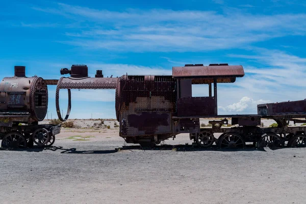 Zugfriedhof Bolivianischen Altiplano Hochwertiges Foto — Stockfoto
