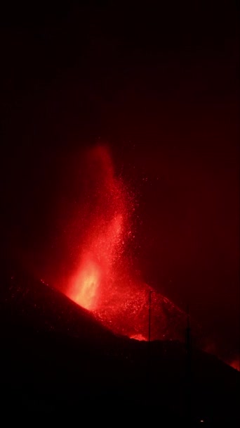 Erupting Volcano Island Palma Canary Islands Spain High Quality Video — Stok video