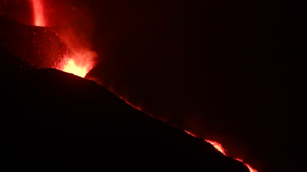 Erupting Volcano Island Palma Canary Islands Spain High Quality Video — Video
