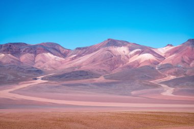 Bolivya altiplanosunun çöl manzarası. Yüksek kalite fotoğraf
