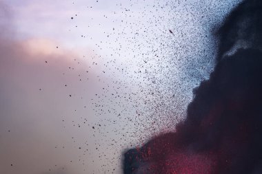 Erupting volcano on the island of La Palma, Canary Islands, Spain. High quality photo