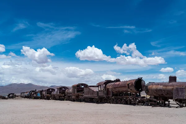 Cemitério Trem Altiplano Boliviano Foto Alta Qualidade — Fotografia de Stock