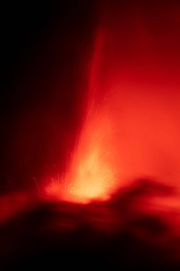 Erupting volcano on the island of La Palma, Canary Islands, Spain. High quality photo