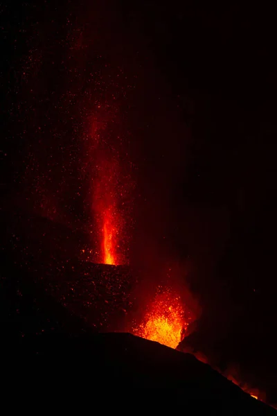 Erupting Volcano Island Palma Canary Islands Spain High Quality Photo — Foto de Stock