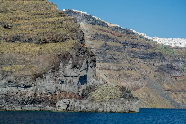 Paesaggio Vulcanico Dell Isola Santorini Foto Alta Qualità — Foto Stock