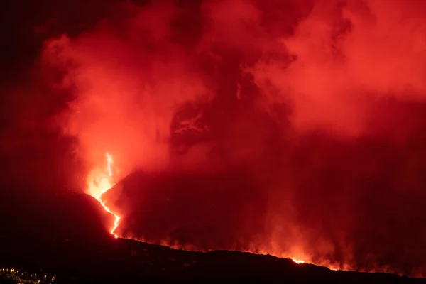 Erupting Volcano Island Palma Canary Islands Spain High Quality Photo — Zdjęcie stockowe