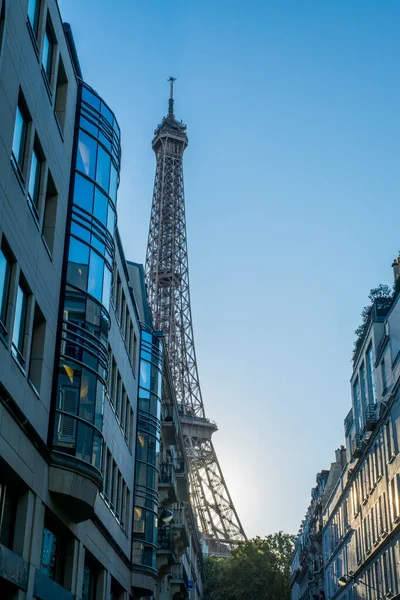 Kilátás Nyílik Eiffel Toronyra Párizson Keresztül Kiváló Minőségű Fénykép — Stock Fotó