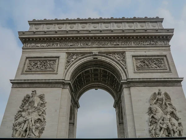 Тріумфальна Арка Парижі Високоякісна Фотографія — стокове фото
