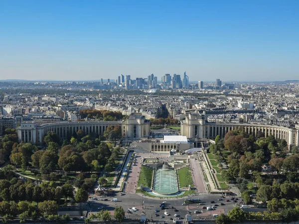 Вид Город Париж Вершины Эйфелевой Башни Высокое Качество Фото — стоковое фото