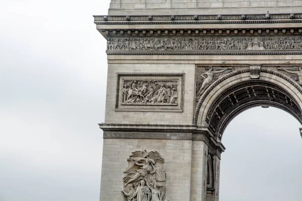 Крупным Планом Триумфальной Арки Париже Высокое Качество Фото — стоковое фото