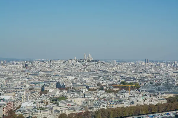 Vue Sur Ville Paris Depuis Sommet Tour Eiffel Photo Haute — Photo
