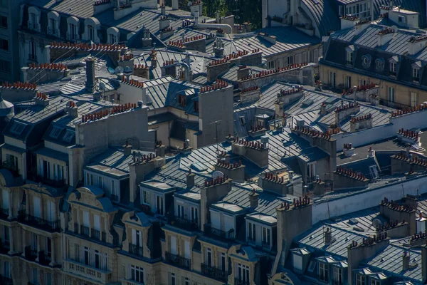 Uitzicht Stad Parijs Vanaf Top Van Eiffeltoren Hoge Kwaliteit Foto — Stockfoto