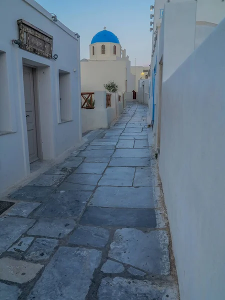 Santorini 'deki Oia köyünün manzarası. Yüksek kalite fotoğraf