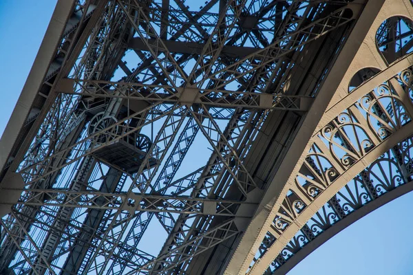Eiffeltornets Metallstruktur Högkvalitativt Foto — Stockfoto