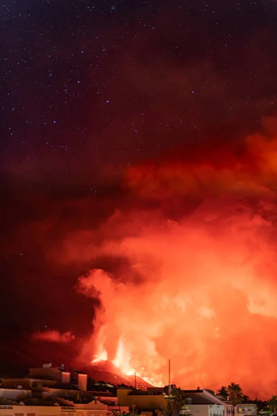 Вулкан Вивергається Острові Пальма Канарські Острови Іспанія Фотографія Високої Якості — стокове фото