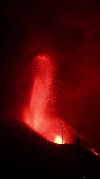 Erupting Volcano Island Palma Canary Islands Spain High Quality Video — Vídeos de Stock