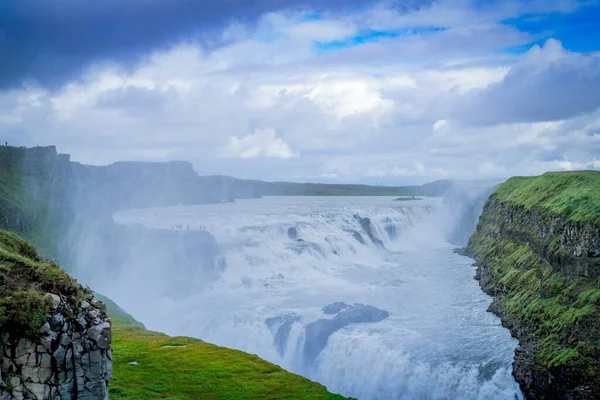 Spectacular Gullfoss Waterfall Iceland High Quality Photo — Stock Photo, Image