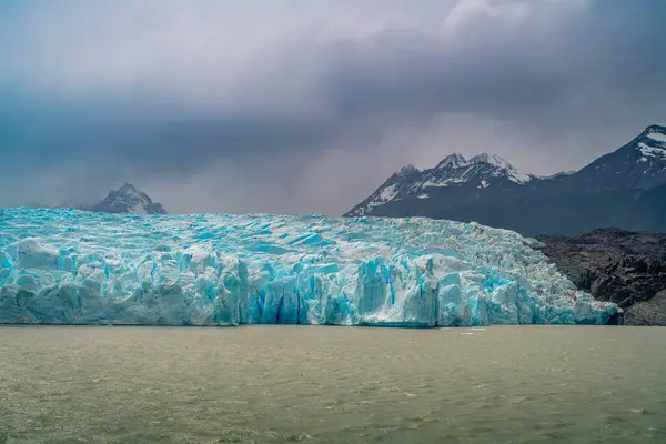 Γκρι Παγετώνας Στο Εθνικό Πάρκο Torres Del Paine Στην Παταγονία — Φωτογραφία Αρχείου