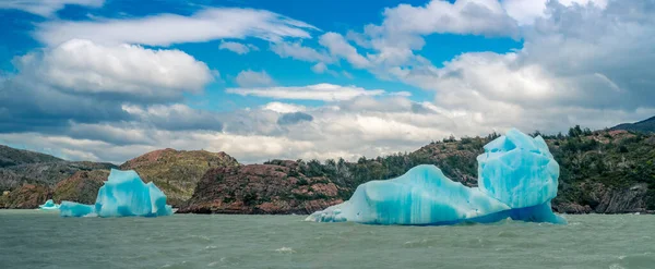 Grijze Gletsjer Het Nationaal Park Torres Del Paine Het Chileense — Stockfoto