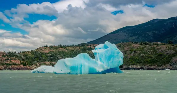 Torres Del Paine Ulusal Parkı Ndaki Gri Buzulda Şili Patagonya — Stok fotoğraf