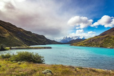 Torres del Paine Ulusal Parkı, Şili Patagonya. Yüksek kalite fotoğraf