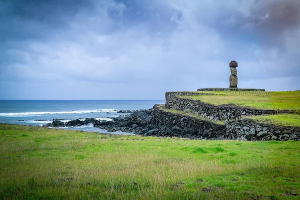 Moais Tahai Rapa Nui Easter Island High Quality Photo — Stock Photo, Image