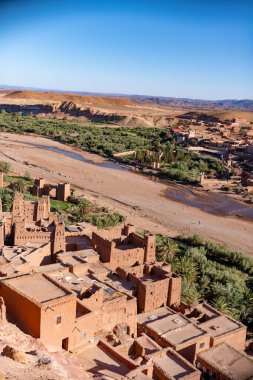 Fas 'taki Ait Ben Haddu' nun Ksar 'ı. Yüksek kalite fotoğraf