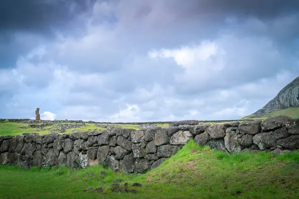 Moais Tongariki Rapa Nui Wyspa Wielkanocna Wysokiej Jakości Zdjęcie — Zdjęcie stockowe