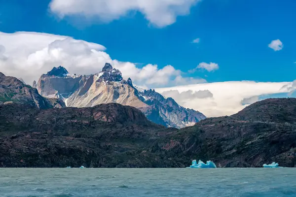 Grå Glaciär Torres Del Paine Nationalpark Chilenska Patagonien Högkvalitativt Foto — Stockfoto