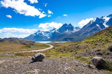 Torres del Paine Ulusal Parkı, Şili Patagonya. Yüksek kalite fotoğraf