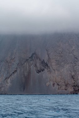 Stromboli adasındaki volkanik manzara. Yüksek kalite fotoğraf