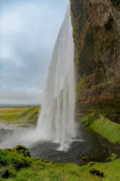 Θεαματικό Καταρράκτη Seljalandsfoss Στην Ισλανδία Υψηλής Ποιότητας Φωτογραφία Φωτογραφία Αρχείου