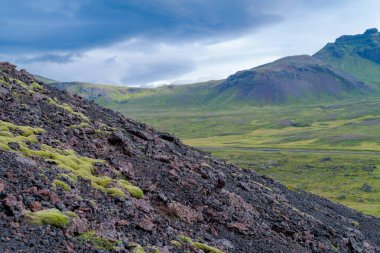 İzlanda 'daki muhteşem volkanik manzara. Yüksek kalite fotoğraf