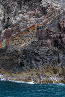 Stromboli adasının yakın plan detayları. Yüksek kalite fotoğraf