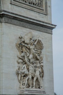 Paris 'teki Zafer Takı' nın yakın çekimi. Yüksek kalite fotoğraf