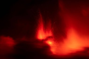 Erupting volcano on the island of La Palma, Canary Islands, Spain. High quality photo