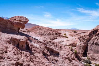 Bolivya altiplanosundaki volkanik manzara. Yüksek kalite fotoğraf