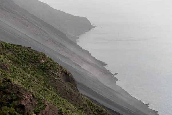 stock image volcanic landscape on the island of Stromboli. High quality photo